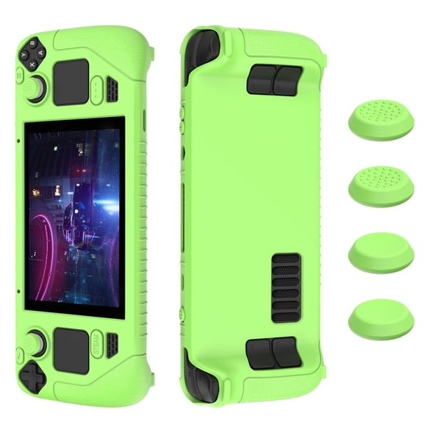 Steam Deck / OLED Fodral Silikon Anti-Slip Neongrön