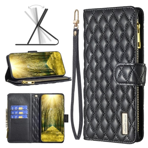 BINFEN Xiaomi 13 Lite 5G Fodral Diamond Multifunktionell Svart