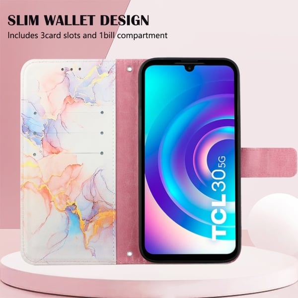TCL 30+ (2022) Fodral Marmor Galaxy Vit
