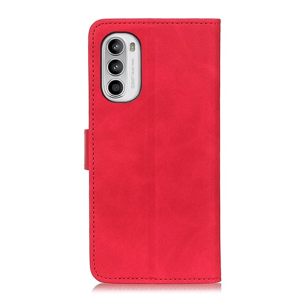 KHAZNEH Motorola Moto G52/G82 Fodral Retro Läder Röd