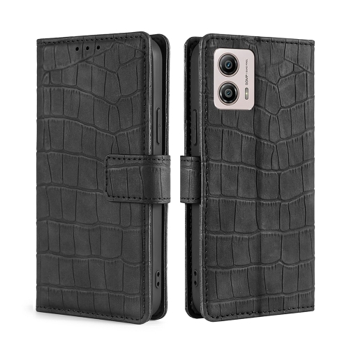 Motorola Moto G13 / G23 / G53 5G Fodral Krokodil Textur Svart Motorola Moto G13 / G23 / G53 5G Fodral Krokodil Textur Svart