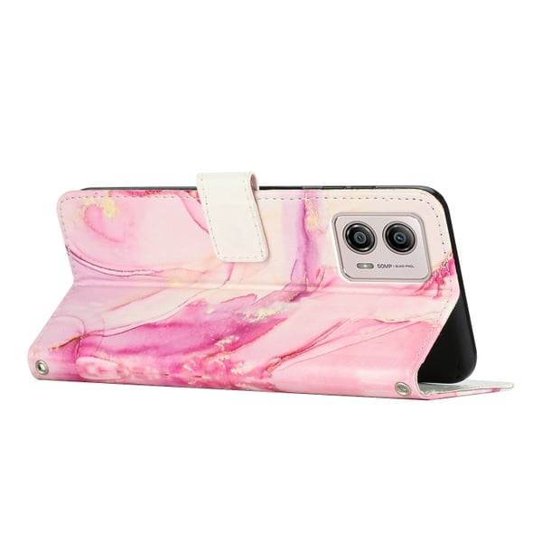 Motorola Moto G73 5G Fodral Marmor Roséguld