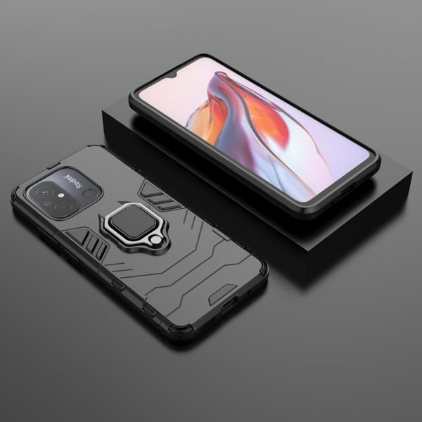 Xiaomi Redmi 12C 4G Skal Ring Hybrid Armor Svart