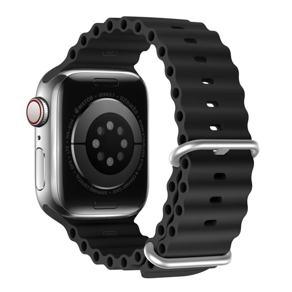 DUX DUCIS Apple Watch 42/44/45/46/49 mm Armband Wave Design Svart
