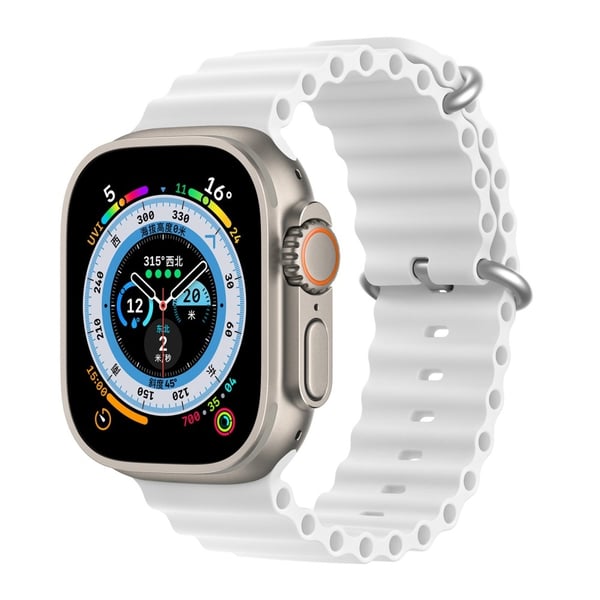 DUX DUCIS Apple Watch 42/44/45/46/49 mm Armband Wave Design Vit