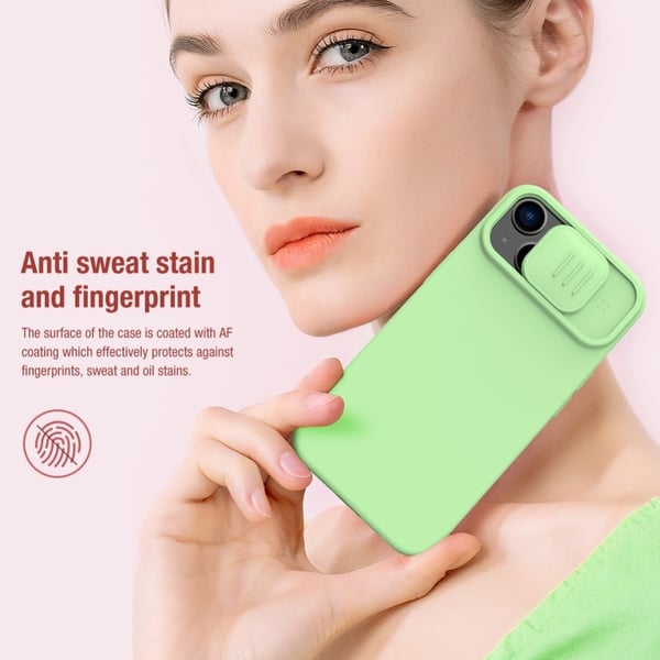 NILLKIN iPhone 14 Plus Skal CamShield Silky Liquid Grön
