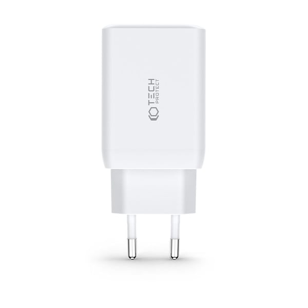 Tech-Protect 65W PD/QC Väggladdare 2x USB-C 1x USB-A Svart
