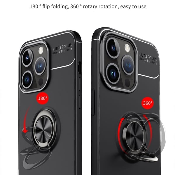 iPhone 15 Pro Max Skal Ring Svart/Röd