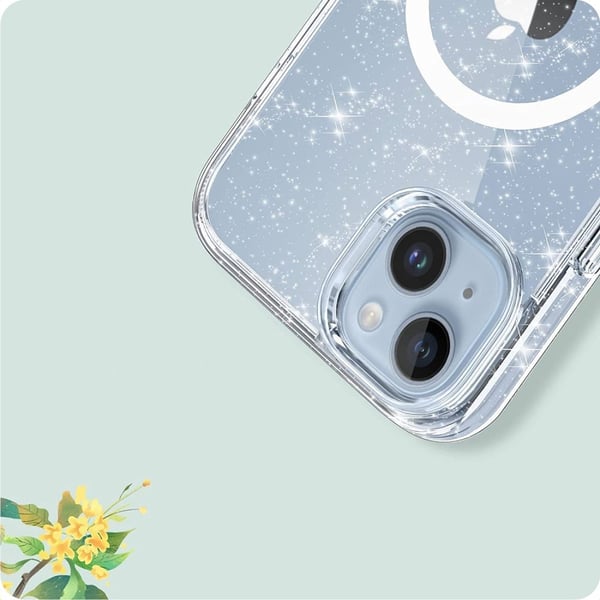 Tech-Protect iPhone 15 Skal MagSafe FlexAir Hybrid Glitter