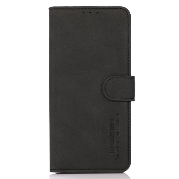 KHAZNEH Motorola Edge 40 Neo 5G Fodral Retro Läder Svart