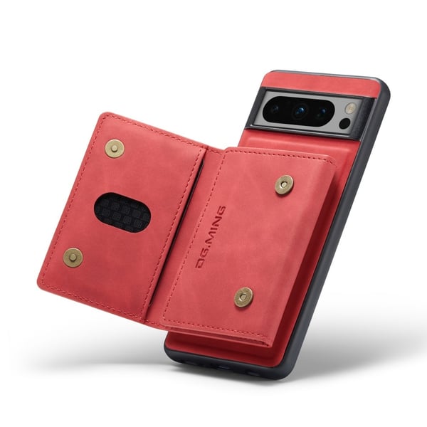 DG.MING Google Pixel 8 Pro Skal Med Magnetisk Plånbok Röd