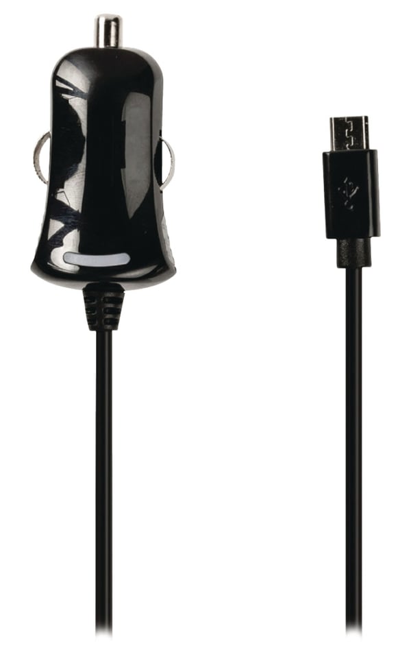 Valueline VLMB60890B10 Micro USB biloplader Micro USB Han - 12v Biltilslutning 1,00 M Sort 2,1a