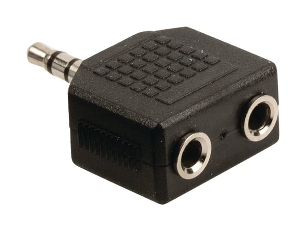Valueline VLAB22945B Lydsplitter 3,5 mm Han - 2x Hun Sort