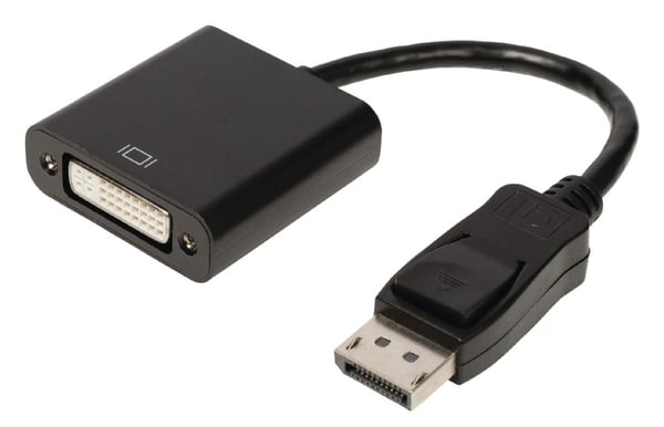 Valueline VLCB37250B02 DisplayPort Adapterkabel DisplayPort Han - DVI-D 24+1-ben Hun 0,20M Sort
