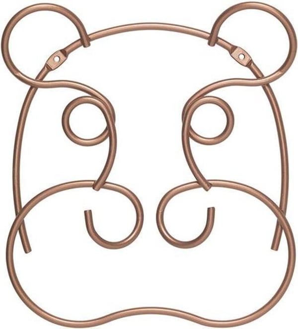 Tomado Metaltex Safari Hippo knagerække inkl. monteringsmateriale