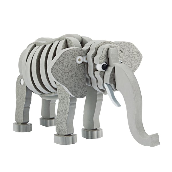 Toi-toys 3D-puslespil Elefant Junior 31,5 cm skumgrå 75 dele