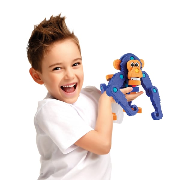Toi-toys Håndværkspuslespil Abe Junior 25,8 cm Blå 59 dele