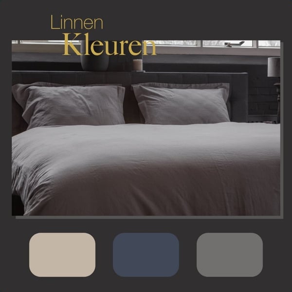 Ten Cate Premium Hør Enkelt Dynebetræk 140x200/220 cm Skyet Grå