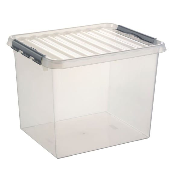 Sunware Q-Line Opbevaringskasse 52L Transparent/Grå