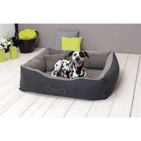 Sun Garden Luksus Hundekurv Lucky + Pude 59x67x20cm Grå