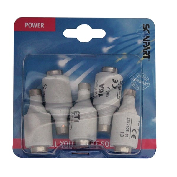 Scanpart-sulakkeet 16a A5 kpl
