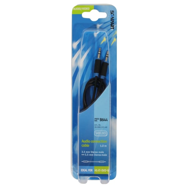 Scanpart-liitäntäkaapeli 3,5 S(m)-(m) 1,0 m