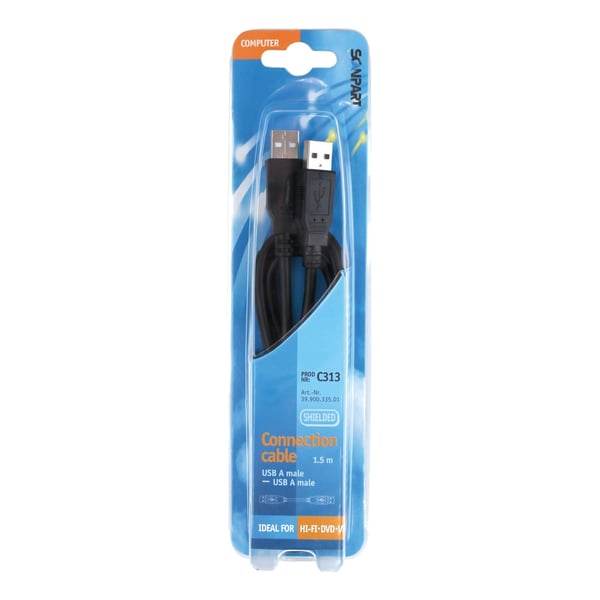 Scanpart C313 USB-kaapeli A(m)-A(m) 1,5 m