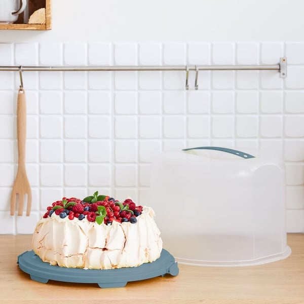 Rotho Fresh Cake Box XL 35.5x34.5x26 cm Vaaleansininen/Läpinäkyvä