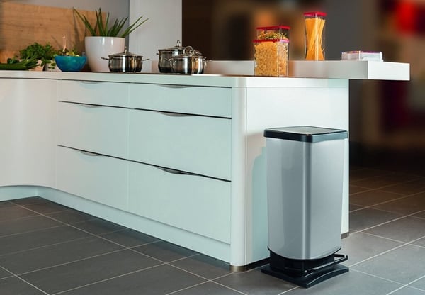 Rotho Paso Pedalspand 40L Sølv Metallisk