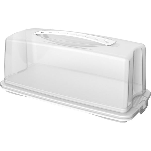 Rotho Fresh Cake Box Rektangulär 36x16,5x16,5 cm Vit/Transparent