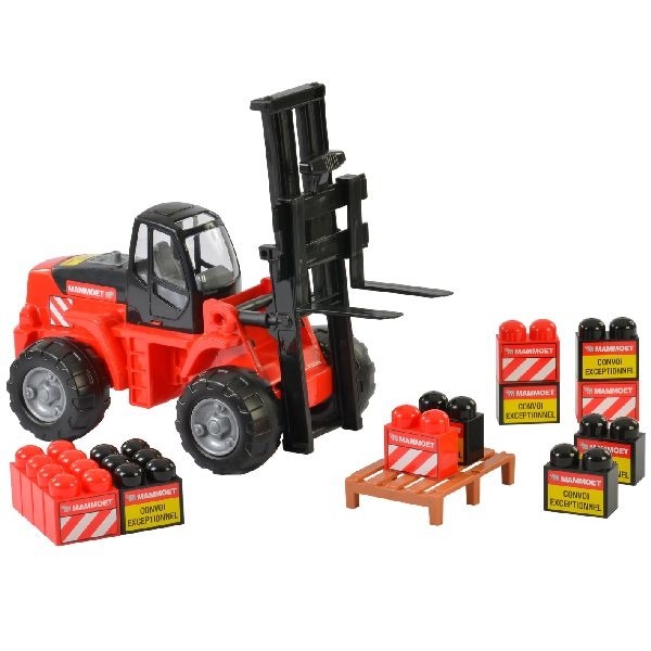 Polesie Mammoth Gaffeltruck + Byggeklodser