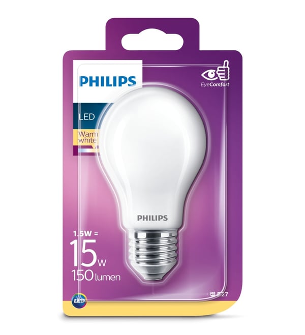 Philips LED Classic 15w E27 WW A60 Fr Nd Srt4 Belysning