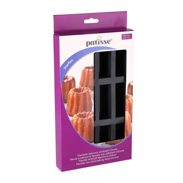 Patisse Mini Kageform 12 Rum 29x17 cm Sort/Silikone