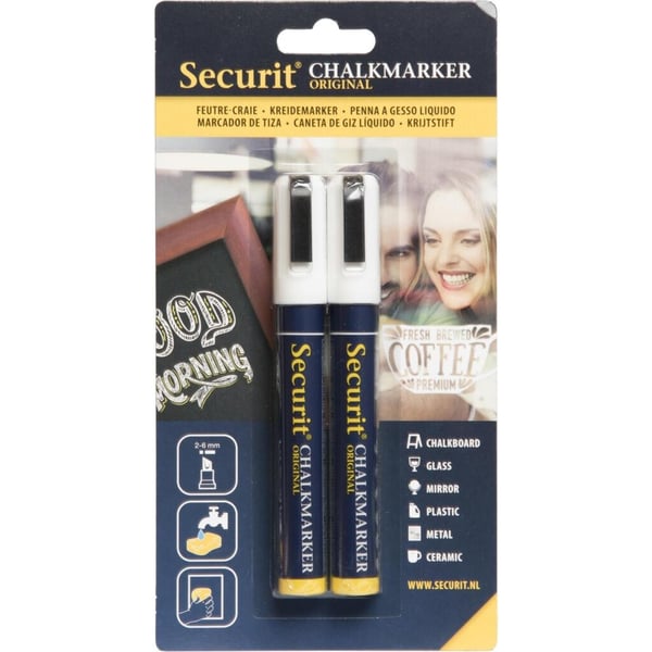 Securit kritpennor 2-6 mm vita 2 st
