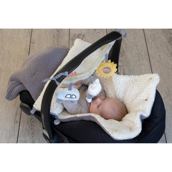 Miffy Fluffy Barnevognsstrammer + Lyd Blå