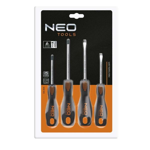 Neo Tools Skruetrækkersæt 4 dele Magnetisk Kromstål