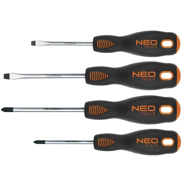 Neo Tools Skruetrækkersæt 4 dele Magnetisk Kromstål Neo Tools Skruetrækkersæt 4 dele Magnetisk Kromstål