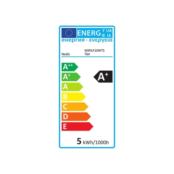 Nedis WIFILF10WTST64 Wi-Fi Smart LED-glødelampe E27 ST64 5 W 500 lm