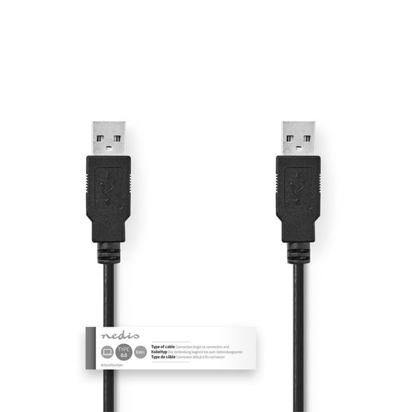 Nedis CCGT60000BK20 Kabel USB 2.0 A Han - A Han 2.0 M Sort