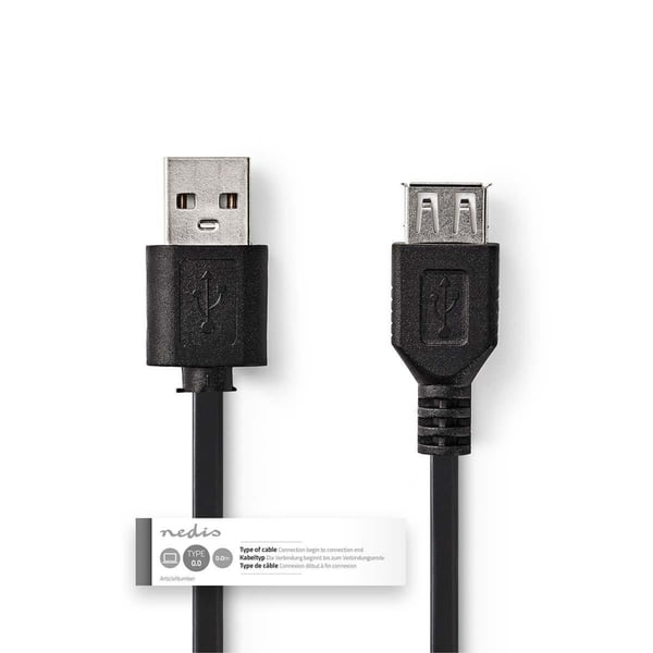 Nedis CCGT60010BK30 Kabel USB 2.0 A Han - USB A Hun 3.0 M Sort