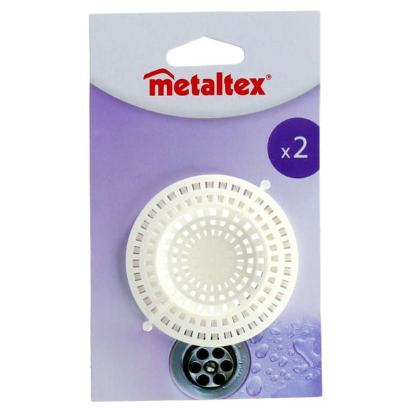Metaltex diskbänksfilter 2 delar vit/plast