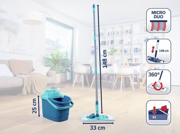 Leifheit 55510 Powerclean lattianpyyhin M-setti