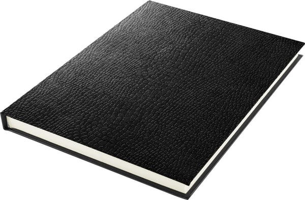 Kangaro K-5320 Skitseblok A5 Creme 120gr Blankt Papir, 140 Sider Hårdt Omslag Sort