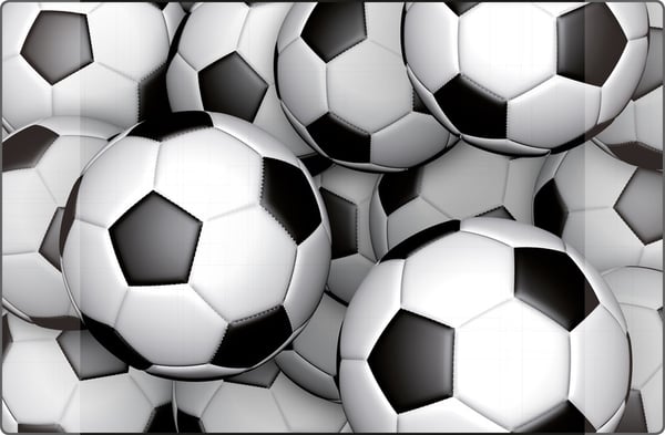Kangaro K-0014D116 Skrivebordsunderlag PP 38x58cm Design Fodbolde