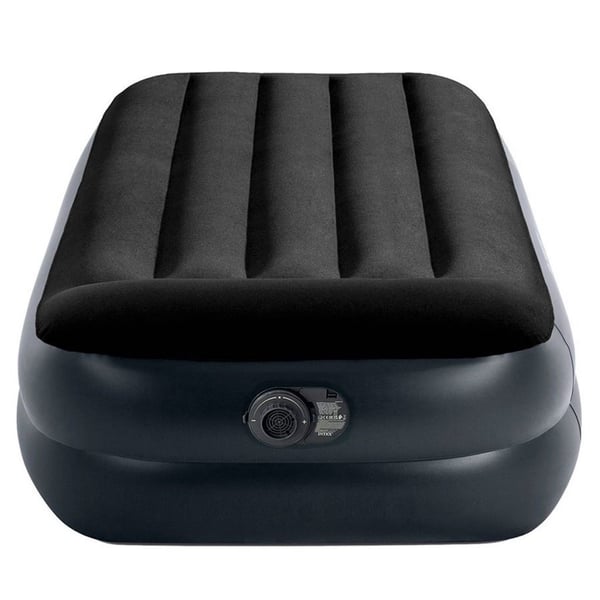 Intex 64122ND Pillow Twin 1-persons luftmadras 99x191x42 cm + indbygget pumpe sort
