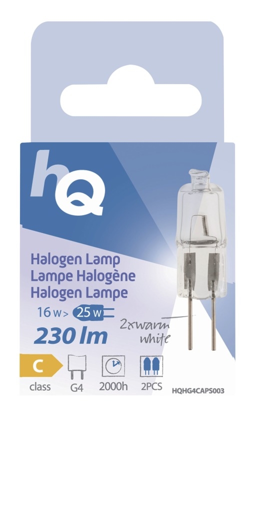 Hq Hqhg4 caps003 Halogenlampekapsel G4 16 W 230 Lm 2 800 K