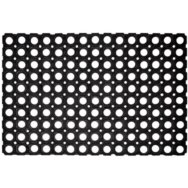 Hamat Gummidørmåtte Domino Ring 40x60 cm Sort