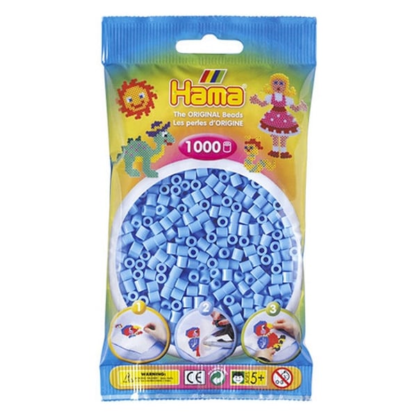 Hama Strygeperler Lyseblå 1000 Stykker