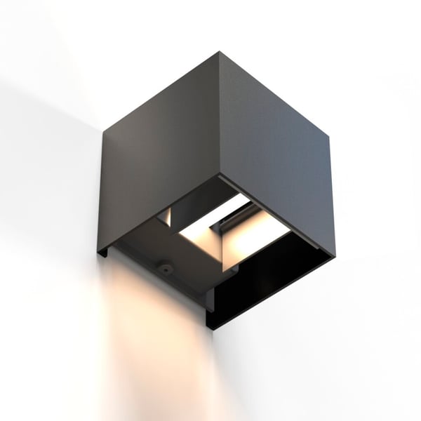 Hama LED-seinävalaisin sisä- ja ulkokäyttöön, WiFi-sovellus ja ääniohjaus, musta