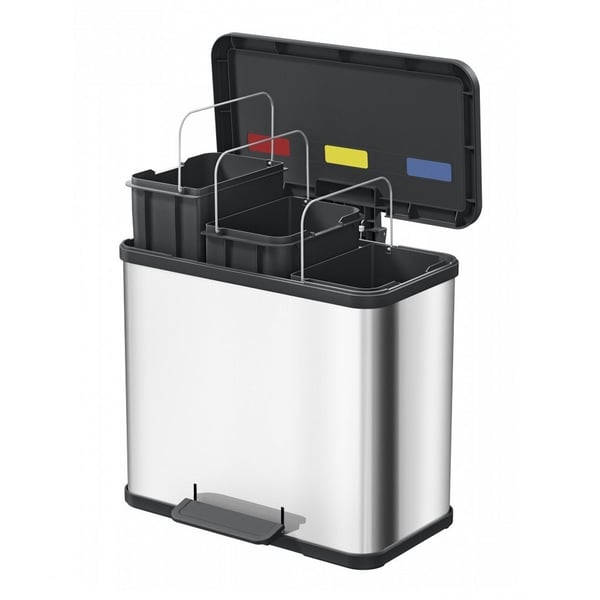 Hailo 0633-260 Øko Trio Plus L Pedalspand 3x9L Sort
